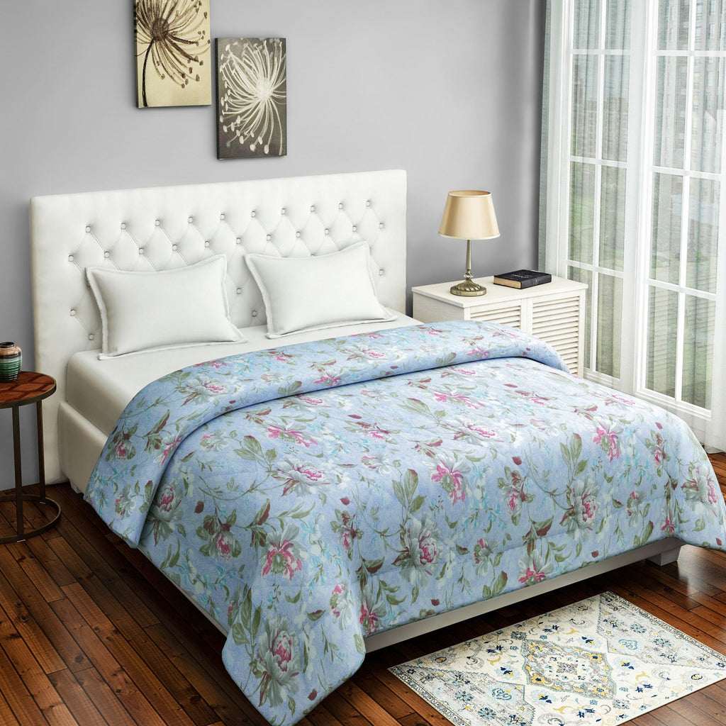 Soft 100% cotton Floral Sky Double AC Quilt