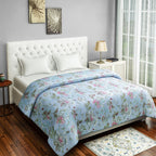 Soft Cotton Floral Blue Single AC Quilt