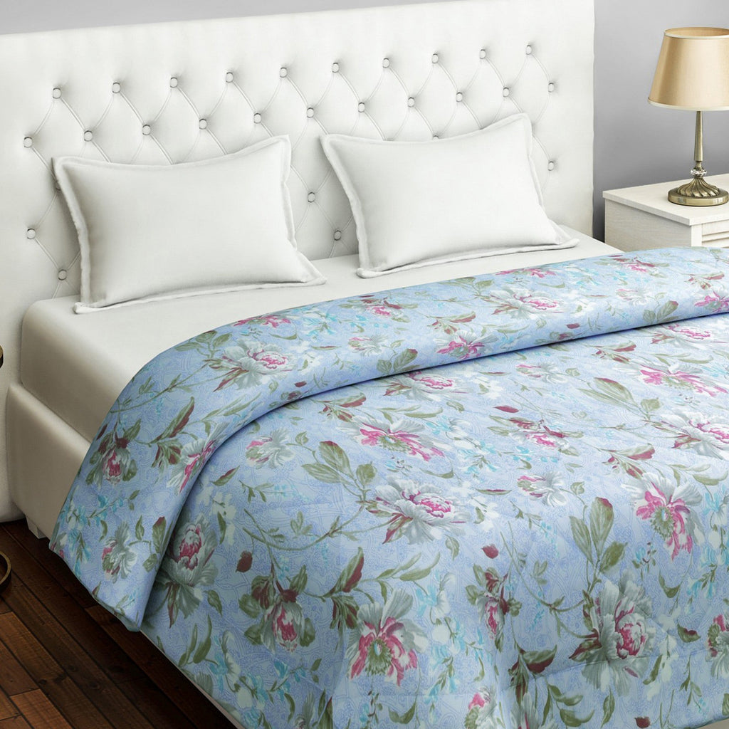 Soft 100% cotton Floral Sky Double AC Quilt