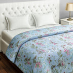 Soft Cotton Floral Blue Single AC Quilt