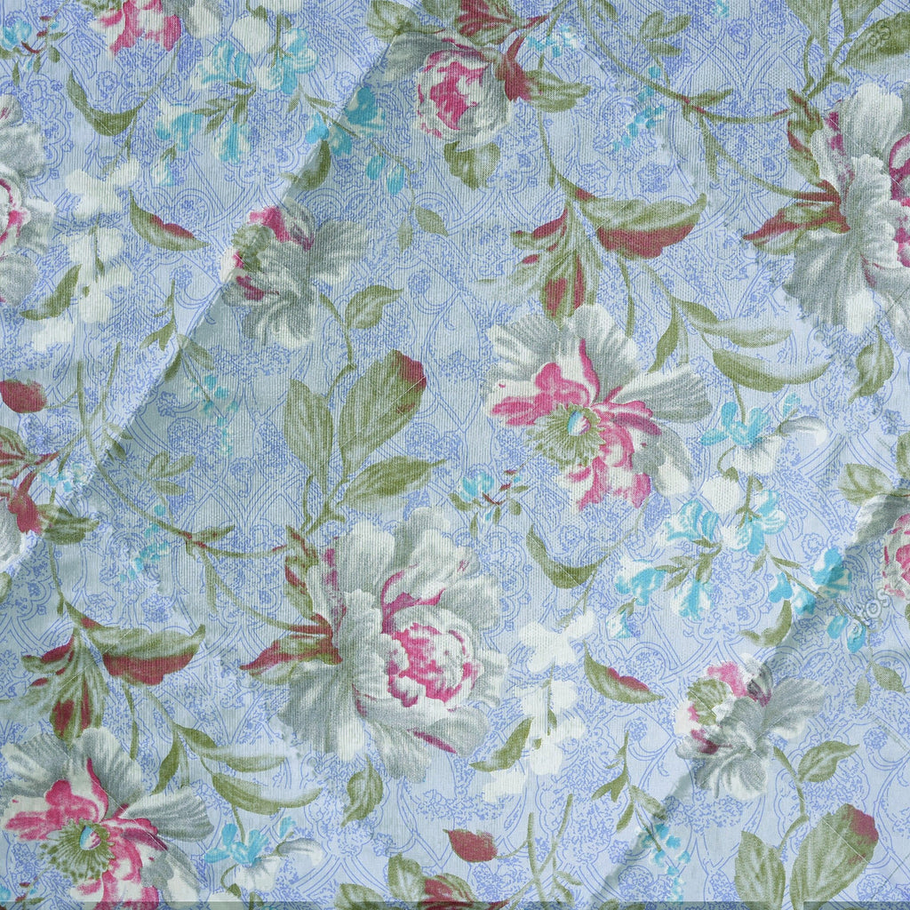 Soft Cotton Floral Blue Single AC Quilt