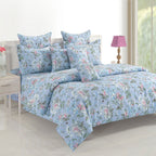 Soft Cotton Floral Blue Single AC Quilt