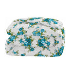 Soft Cotton Floral Blue Double AC Quilt