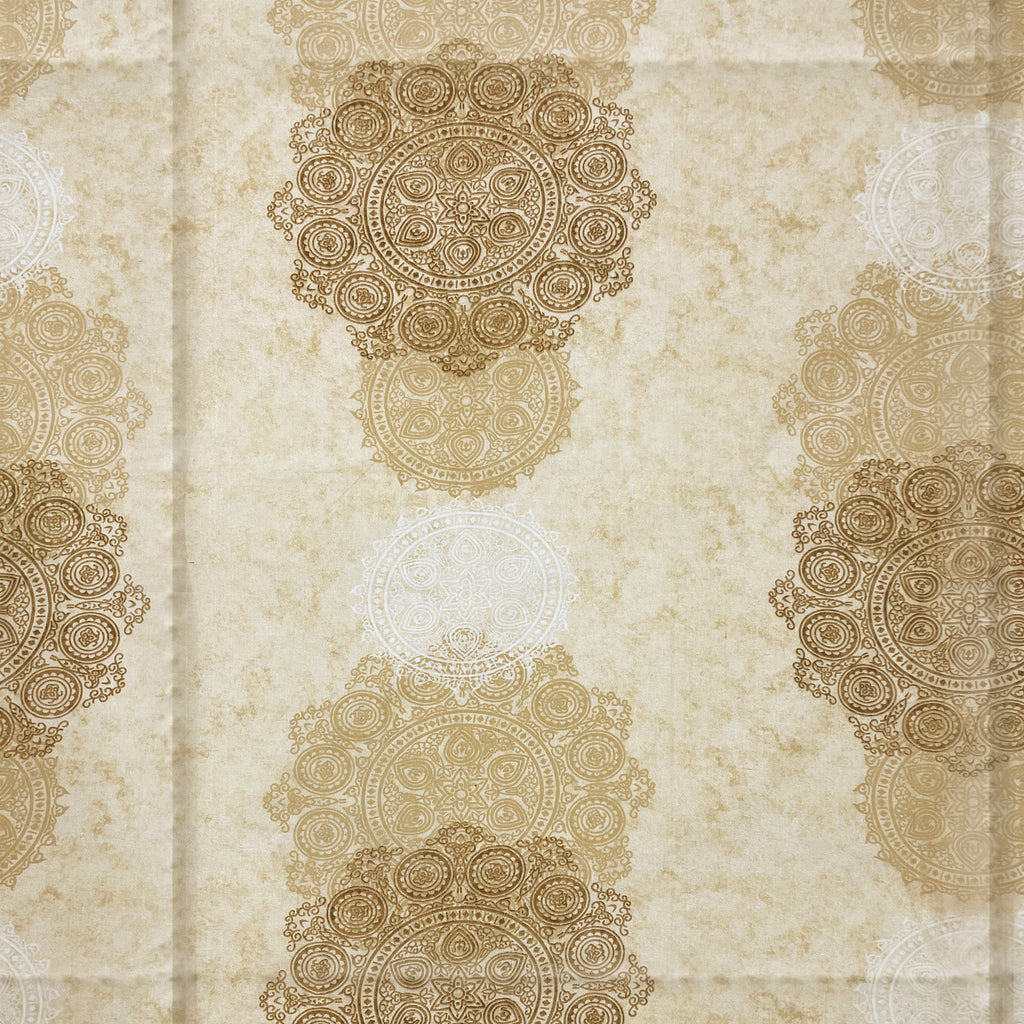 Elegant 100% cotton Motif Beige Double AC Quilt