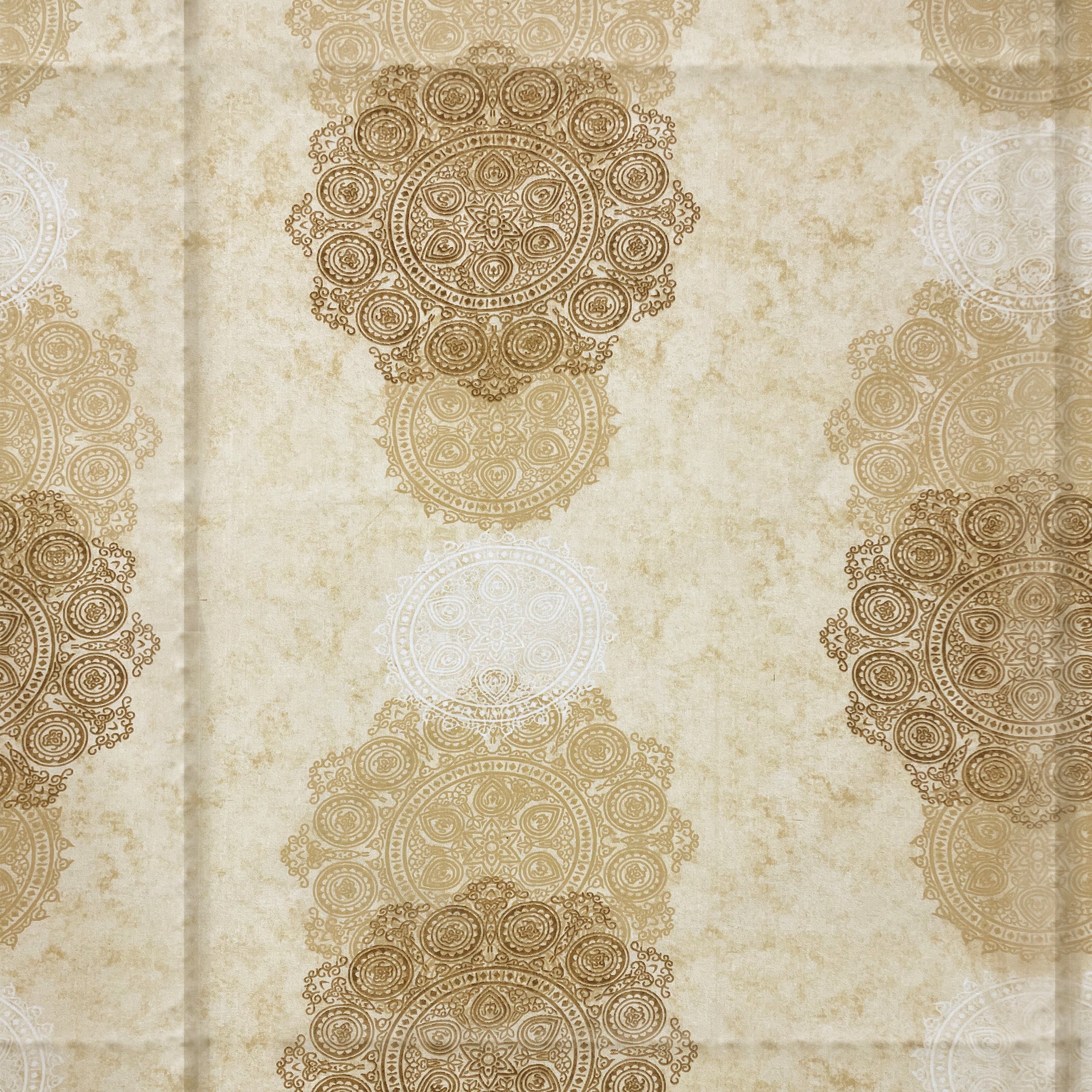 Elegant 100% cotton Motif Beige Double AC Quilt