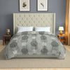 Elegant 100% cotton Motif Grey Double AC Quilt