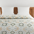 Artistic Cotton Abstract Orange Single AC Quilt