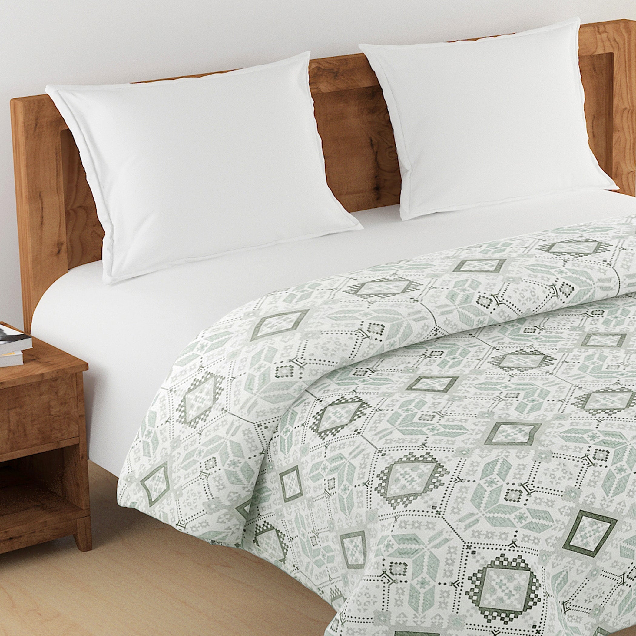 Artistic Cotton Abstract Blue Single AC Quilt