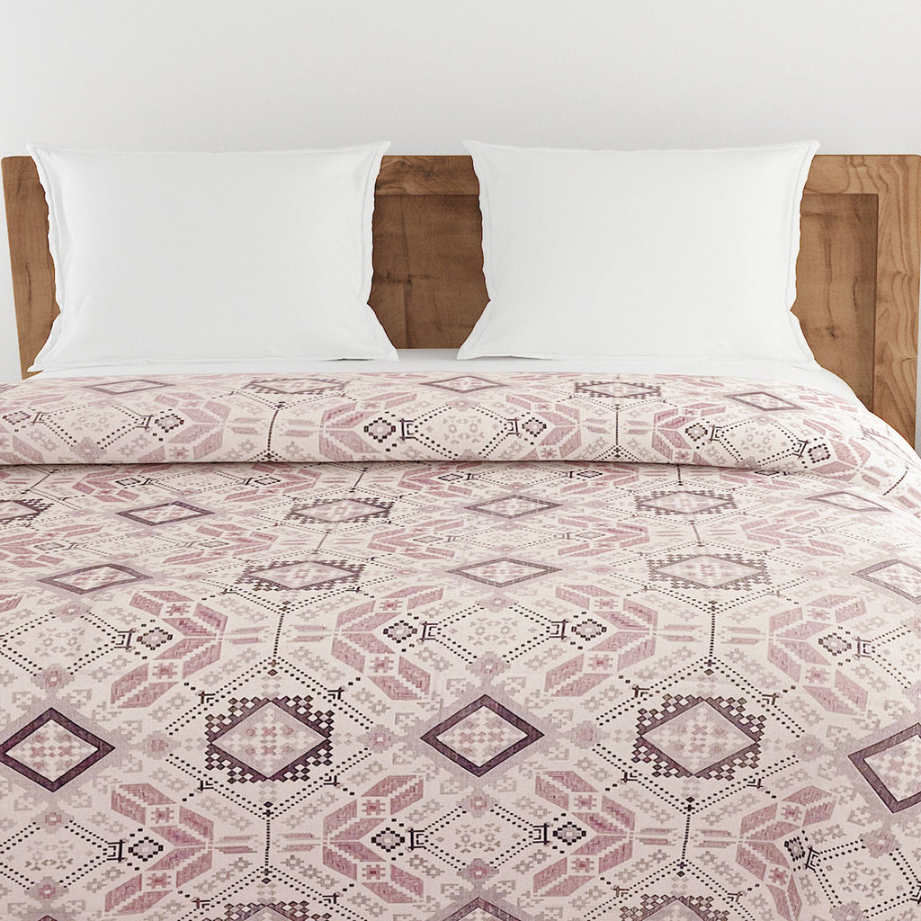 Artistic Cotton Abstract Pink Single AC Quilt