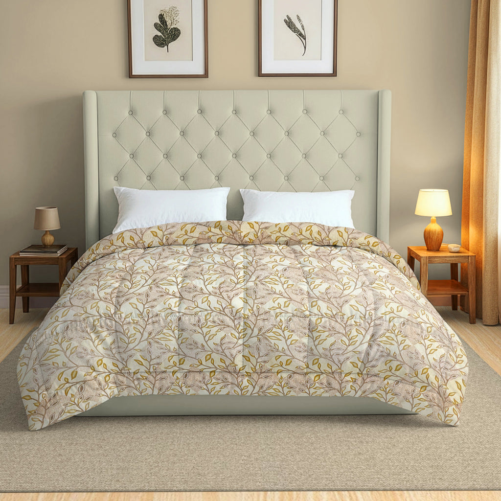 Cozy Cotton Nature Brown Double AC Quilt
