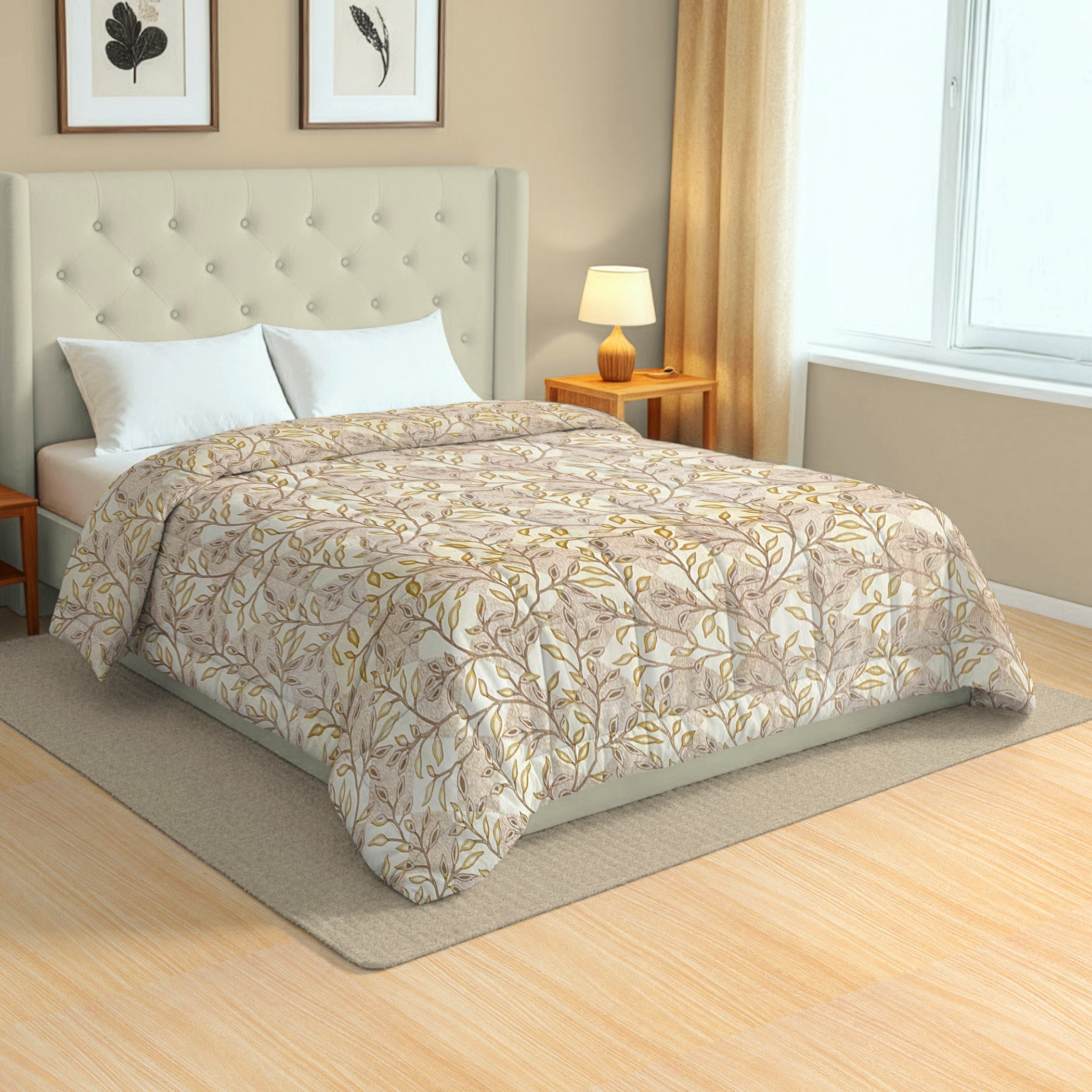 Cozy Cotton Nature Brown Double AC Quilt