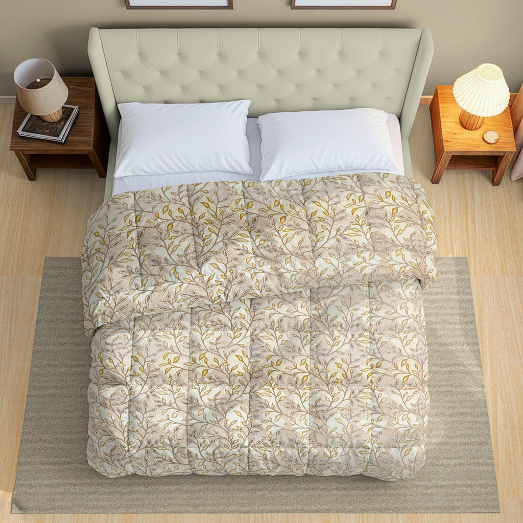 Cozy Cotton Nature Brown Double AC Quilt