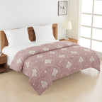 Elegant 100% cotton Motif Dusty rose Double AC Quilt