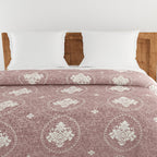 Elegant 100% cotton Motif Dusty rose Double AC Quilt