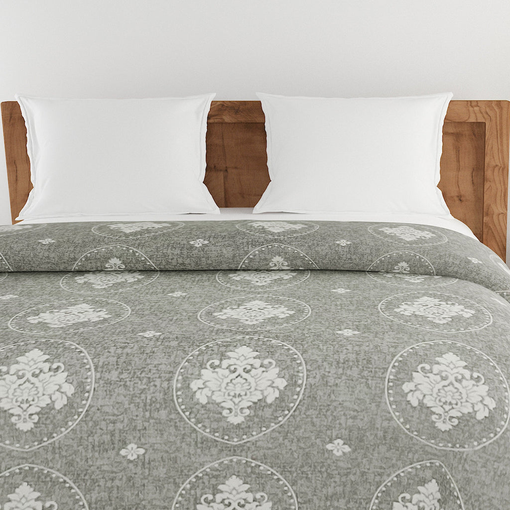 Artistic Cotton Abstract Grey Single AC Quilt