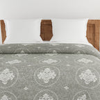 Artistic Cotton Abstract Grey Single AC Quilt