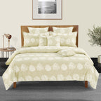 Soft Cotton Floral Beige Single AC Quilt