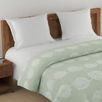 Soft Blended cotton Floral Green Double AC Quilt
