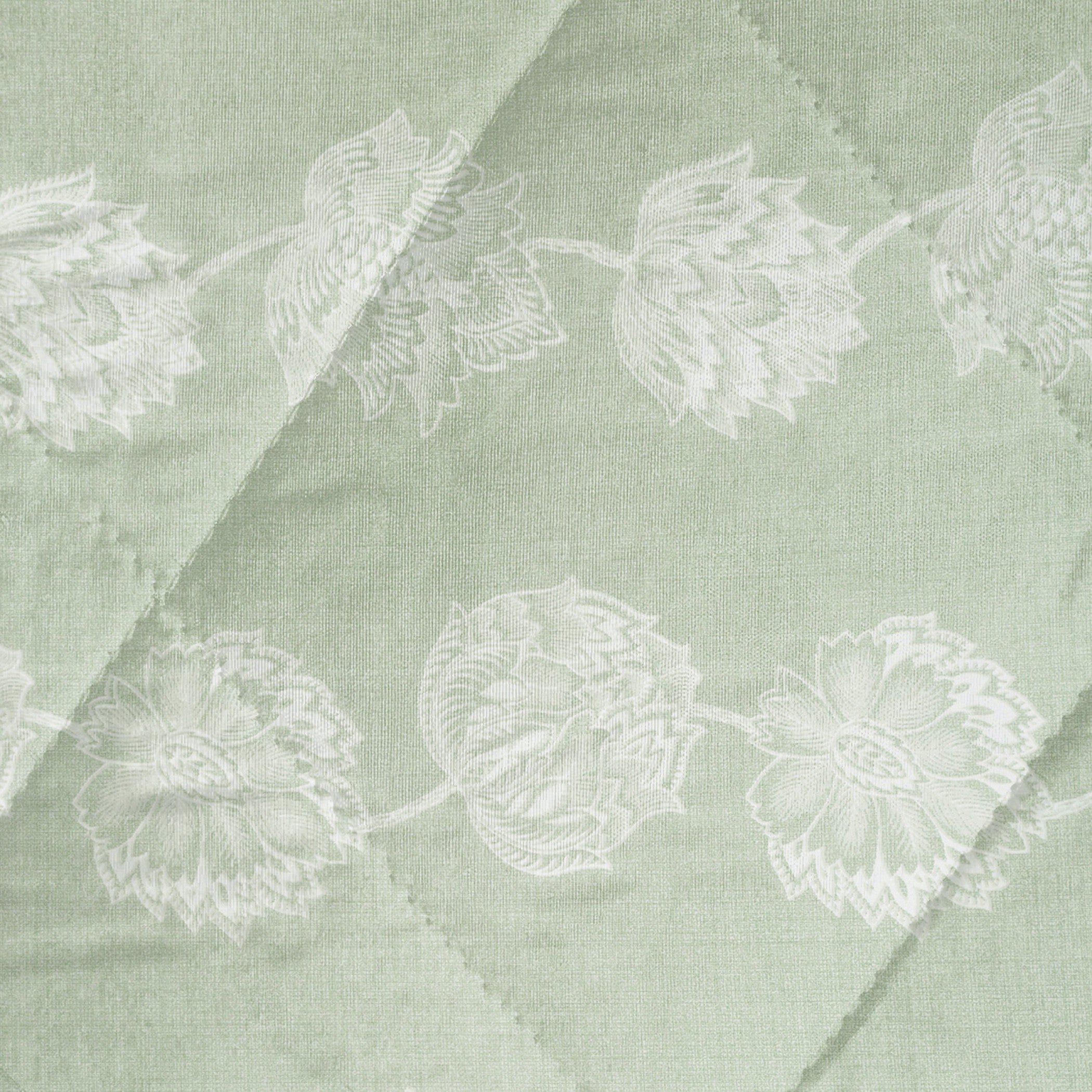 Soft Blended cotton Floral Green Double AC Quilt