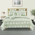 Soft Cotton Floral Green Single AC Quilt
