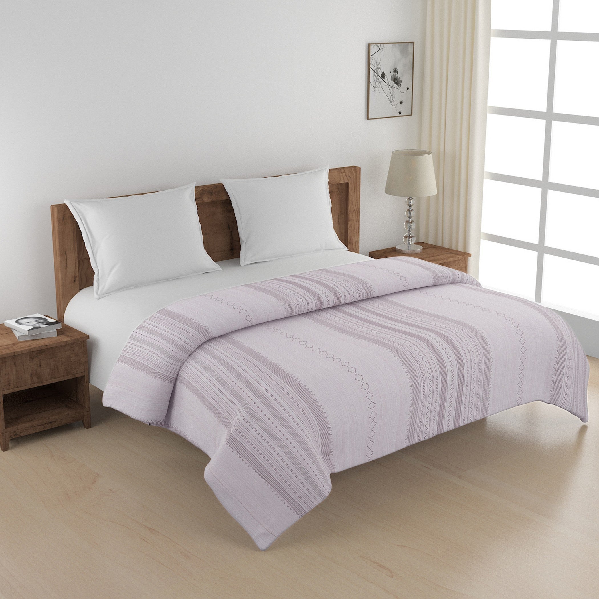 Classic Cotton Striped Red Single Winter Quilt