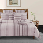 Classic Cotton Striped Red Single AC Quilt