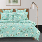 Soft Cotton Floral Green Single AC Quilt