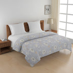 Soft Blended cotton Floral Grey Double AC Quilt