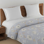 Soft Blended cotton Floral Grey Double AC Quilt