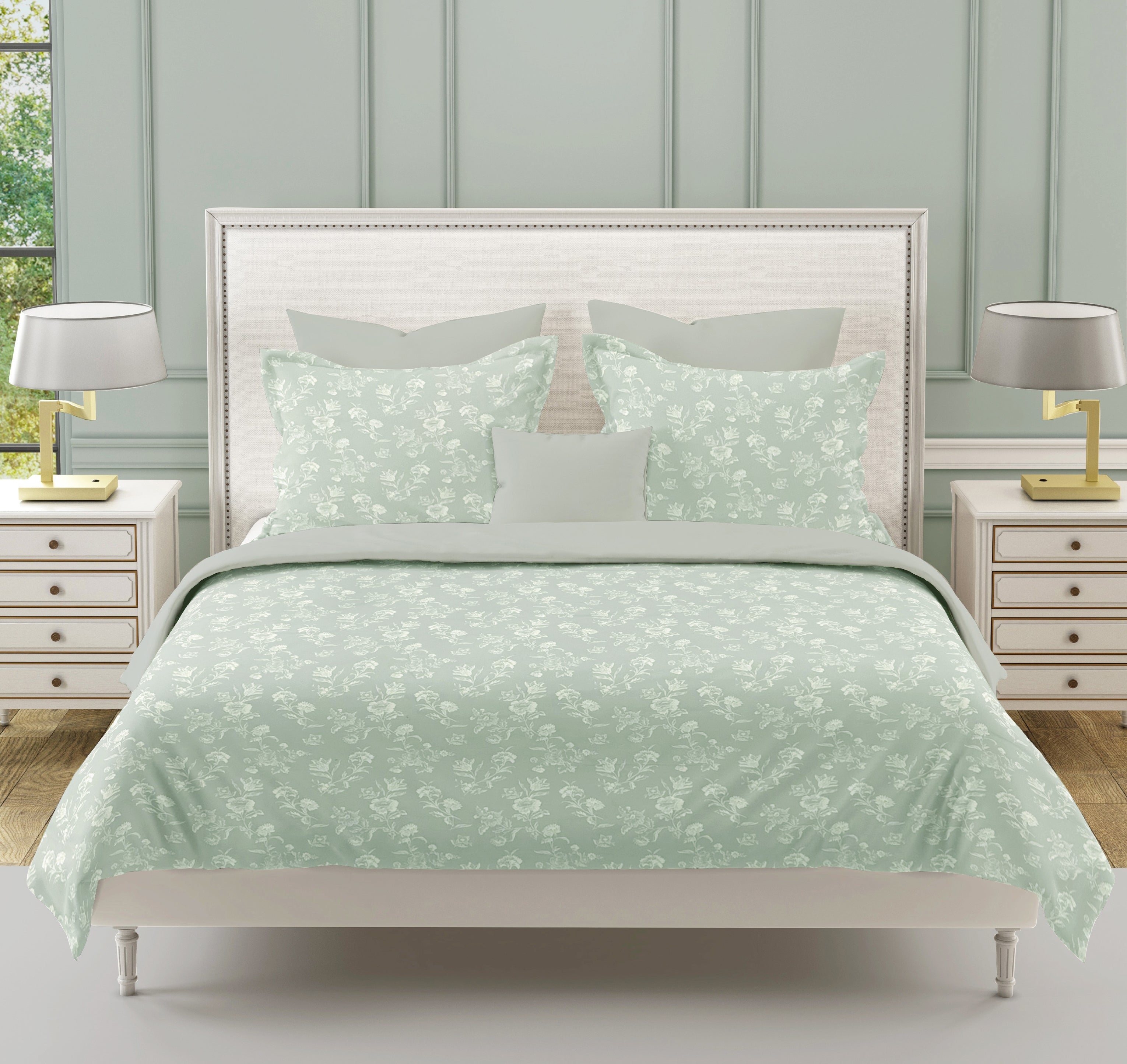 Soft Cotton Floral Green Double Winter Quilt