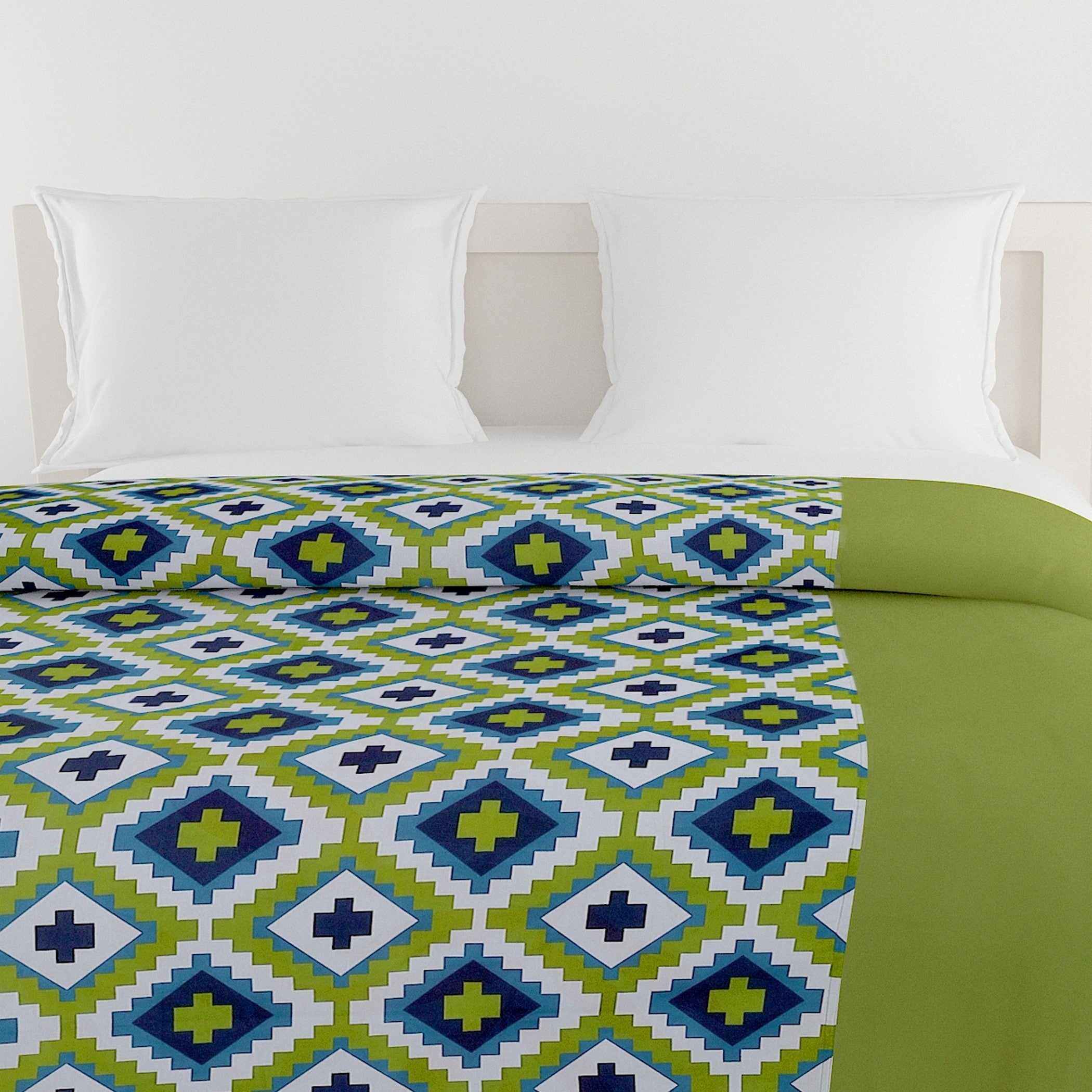 Modern Pure cotton Geometric Green Double AC Quilt