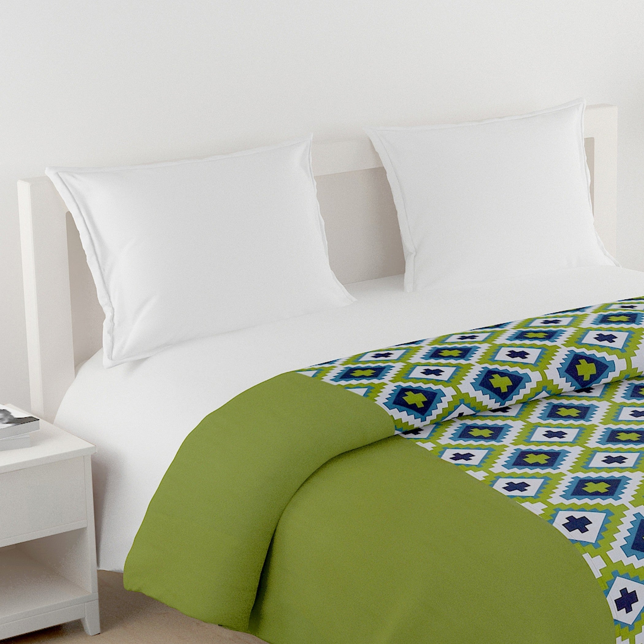 Modern Pure cotton Geometric Green Double AC Quilt