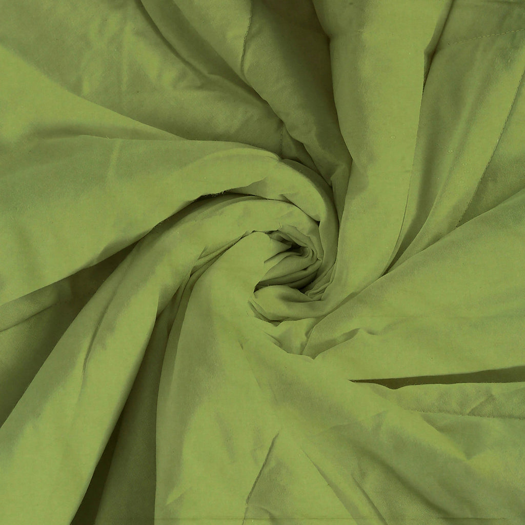 Modern Cotton Geometric Green Single Winter Quilt