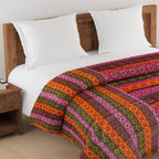 Elegant Cotton Ethnic motif Pink Single Winter Quilt