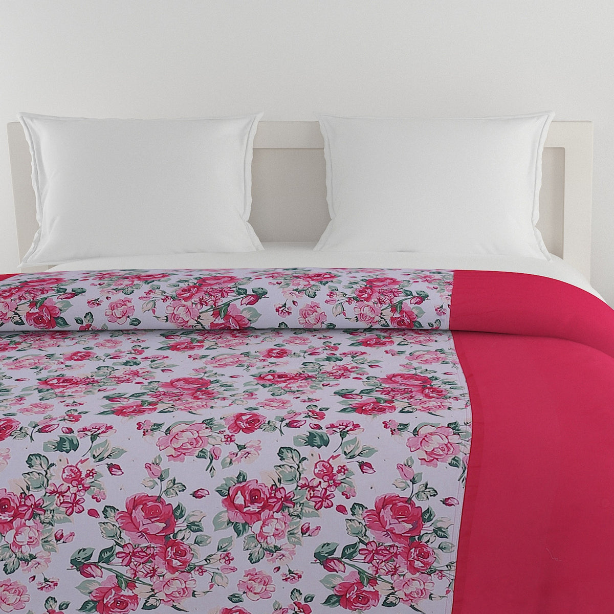 Premium Mix & Match Pure Cotton AC Quilt 150 GSM Pink Pack of 1