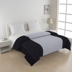 Elegant Cotton Motif Black Single Winter Quilt