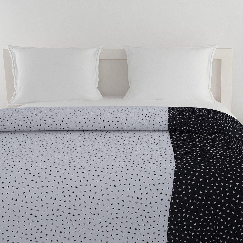 Elegant Cotton Motif Black Single Winter Quilt