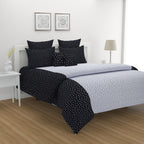 Elegant Cotton Motif Black Single Winter Quilt