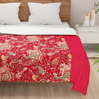 Soft Cotton Floral Red Single AC Quilt