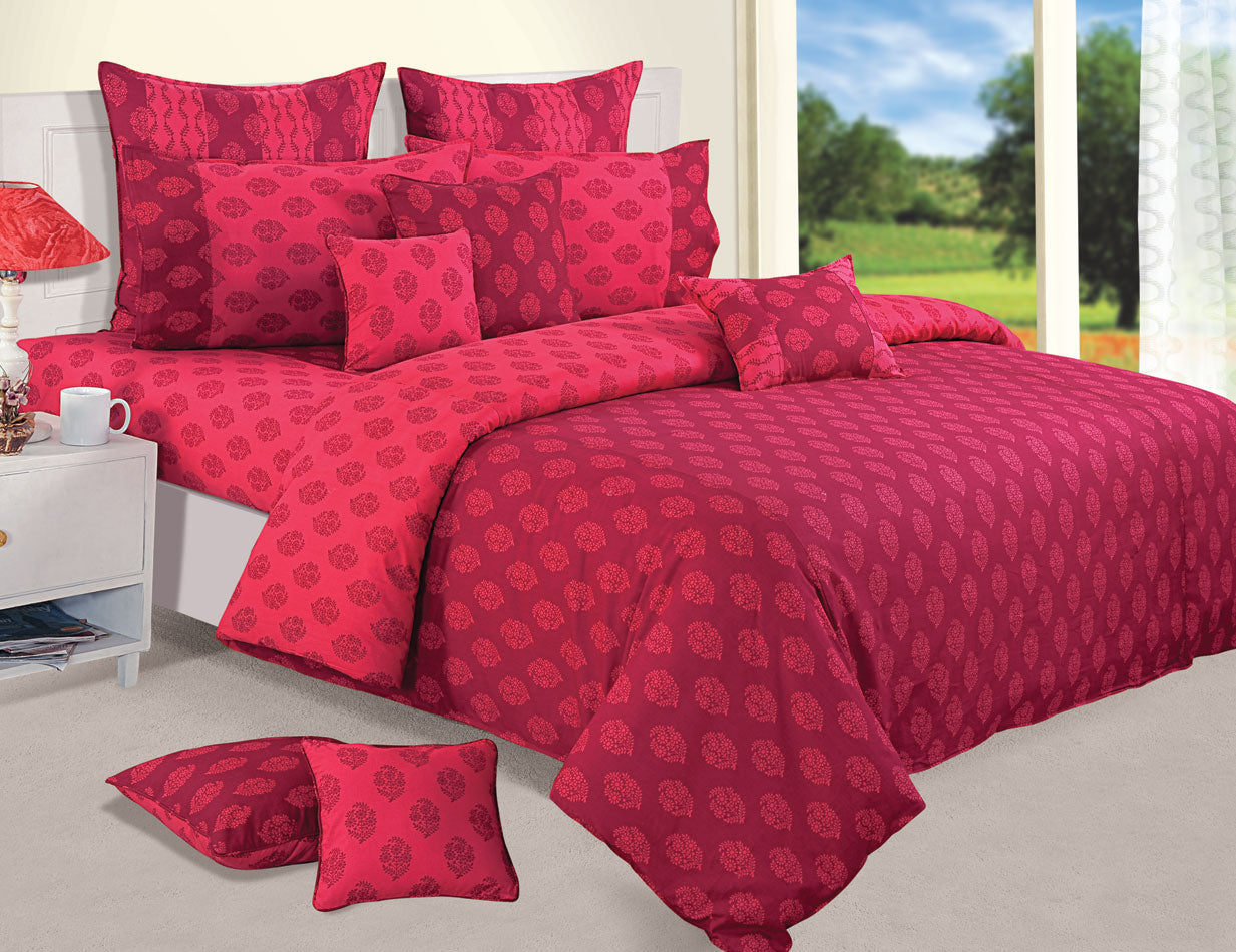 Elegant Cotton Ethnic motif Pink Single Winter Quilt