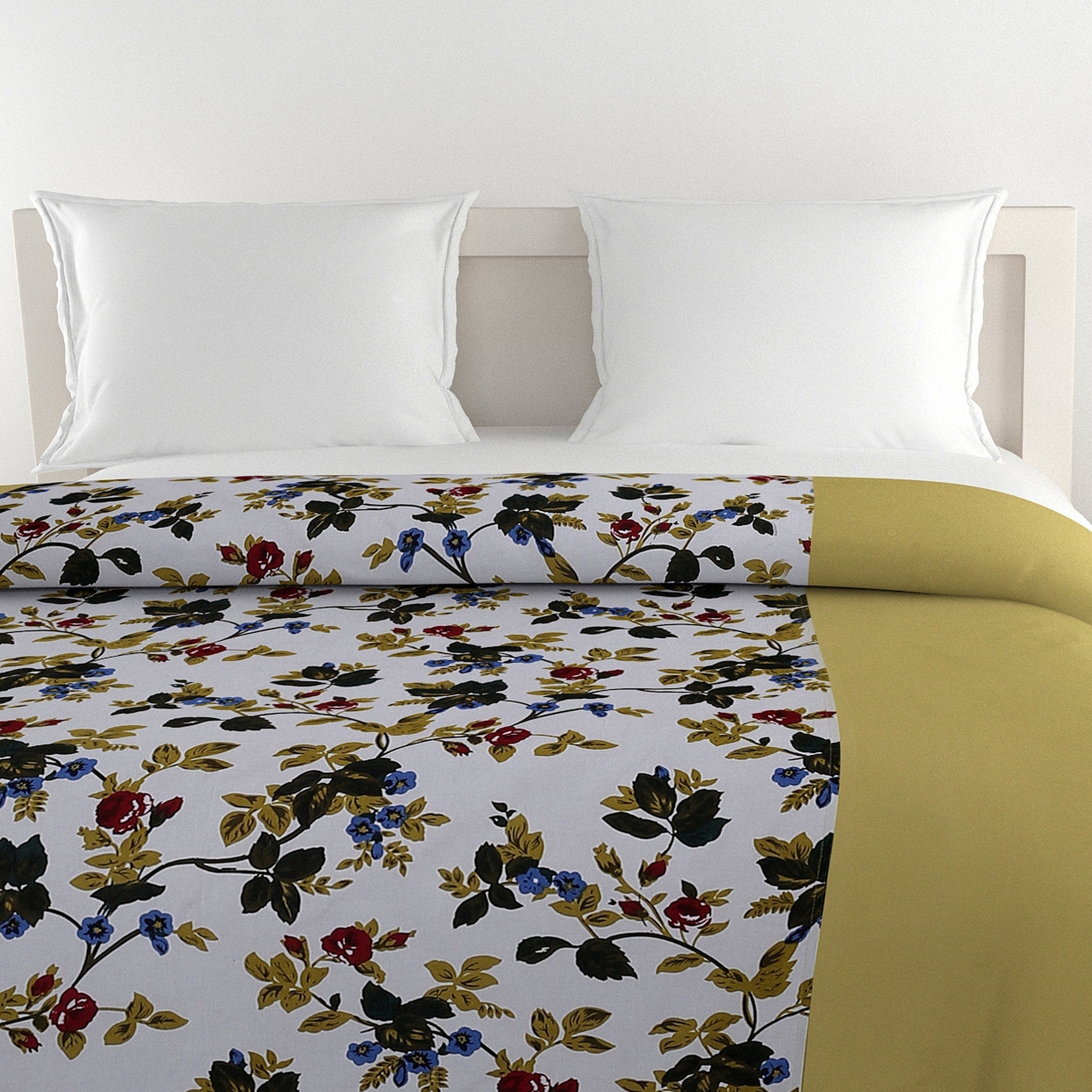 Soft Pure cotton Floral Green Double AC Quilt