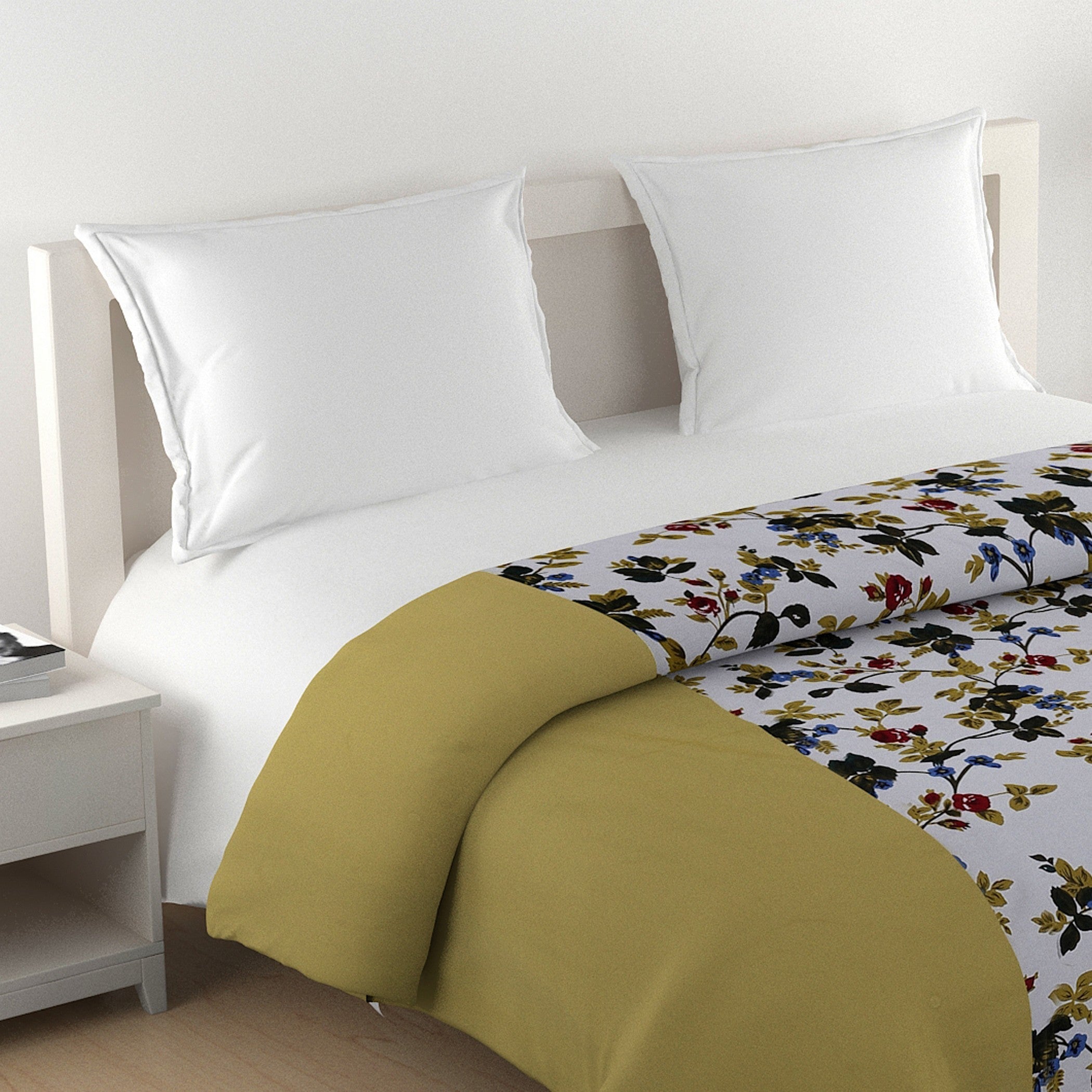 Soft Pure cotton Floral Green Double AC Quilt