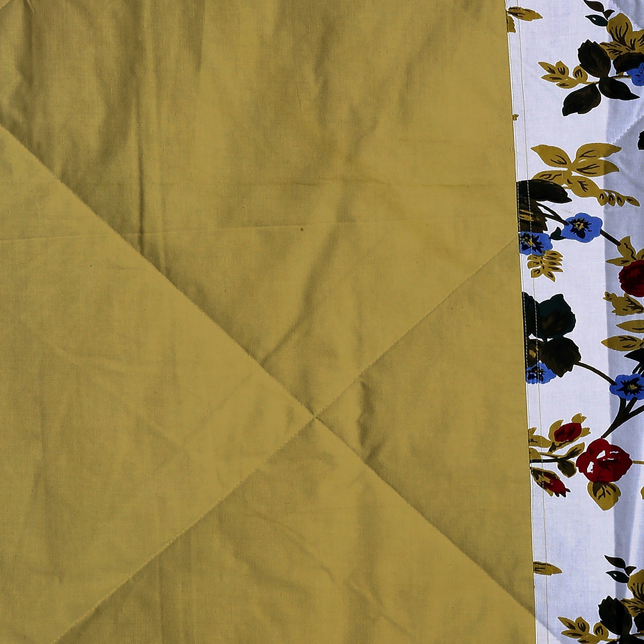 Soft Cotton Floral Green Single Winter Quilt