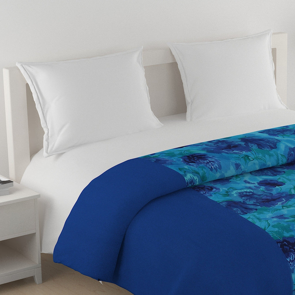 Soft Cotton Floral Blue Single Winter Quilt