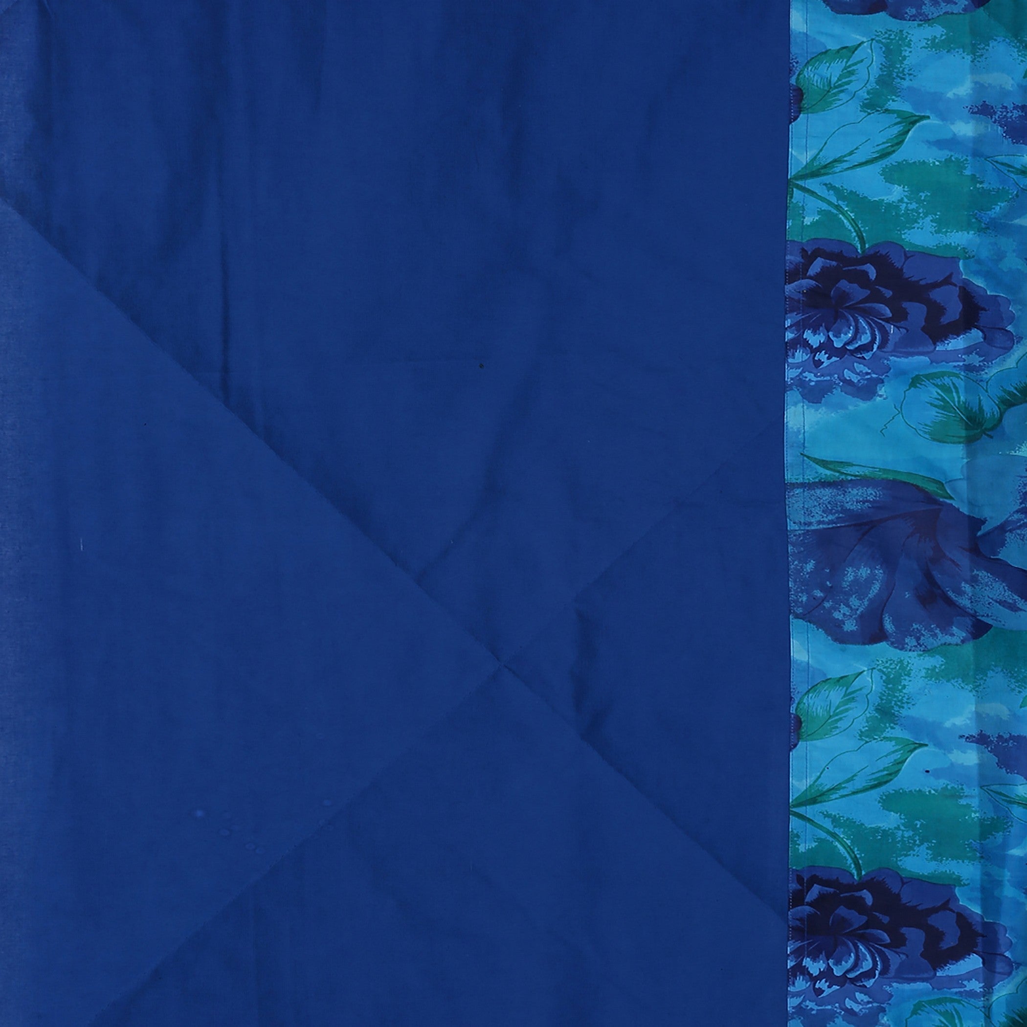 Soft Pure cotton Floral Blue Double AC Quilt