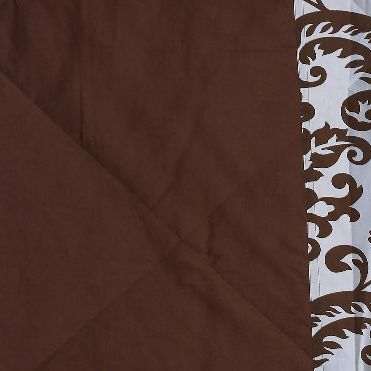 Premium Nature Pure Cotton AC Quilt 150 GSM Brown Pack of 1