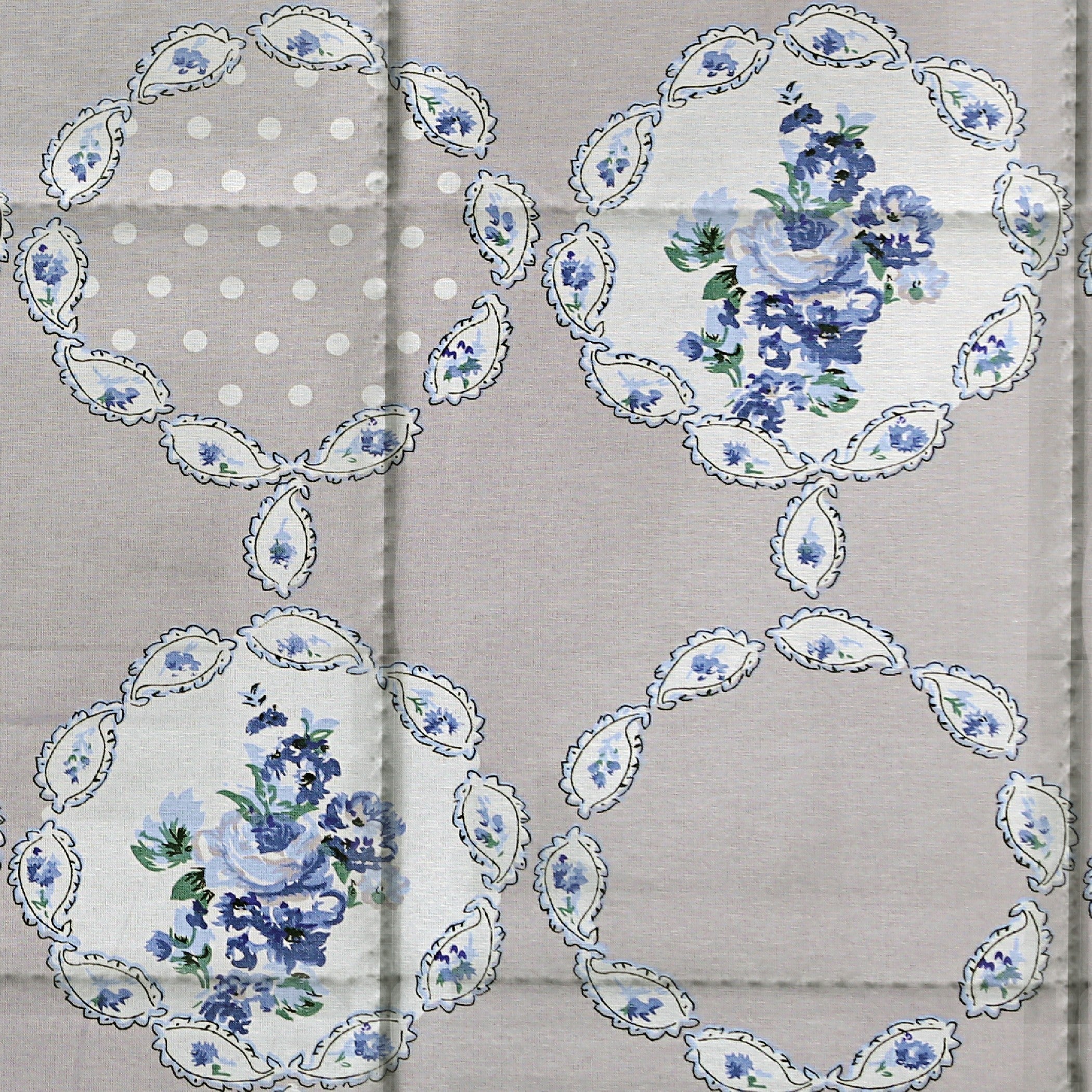 Elegant Cotton Motif Grey Single AC Quilt