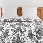 Elegant Roto cotton Motif Grey Double AC Quilt