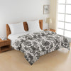 Elegant Roto cotton Motif Grey Double AC Quilt