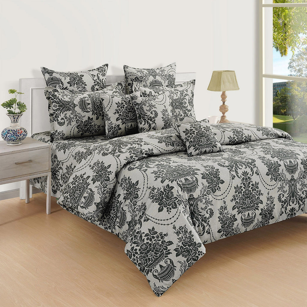 Elegant Cotton Ethnic motif Black Single Winter Quilt